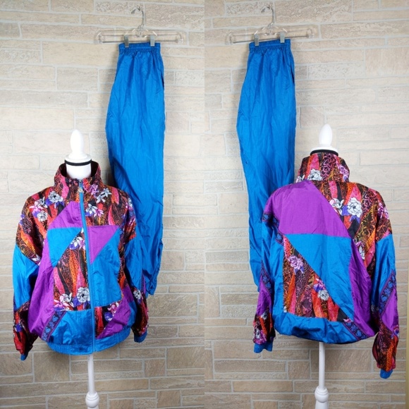 90s windbreaker tracksuit